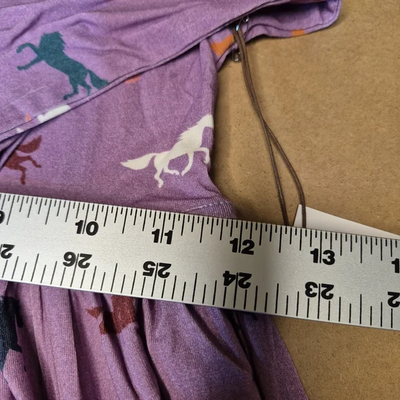 Pink Chicken Purple Dress with Horse Print - Picture 7 of 10